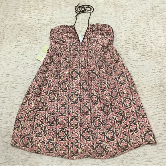 🛍️ SHOSHANNA Printed Halter-back Babydoll Straps Dress  NWT - Size 10 - Picture 6 of 15